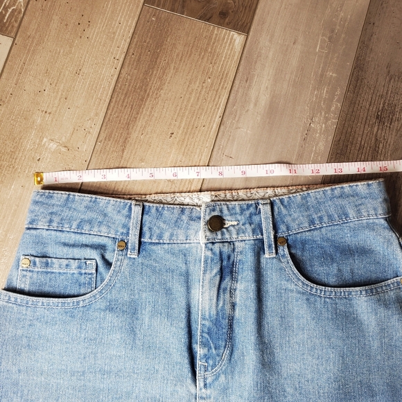 Roxy Frayed Hem Denim Mini Skirt Size Small NWOT Medium Wash Blue - Picture 5 of 13